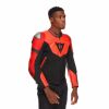 Dainese IPERATTIVA sportovně-cestovní kožená bunda fluo-červená/černá vel.52